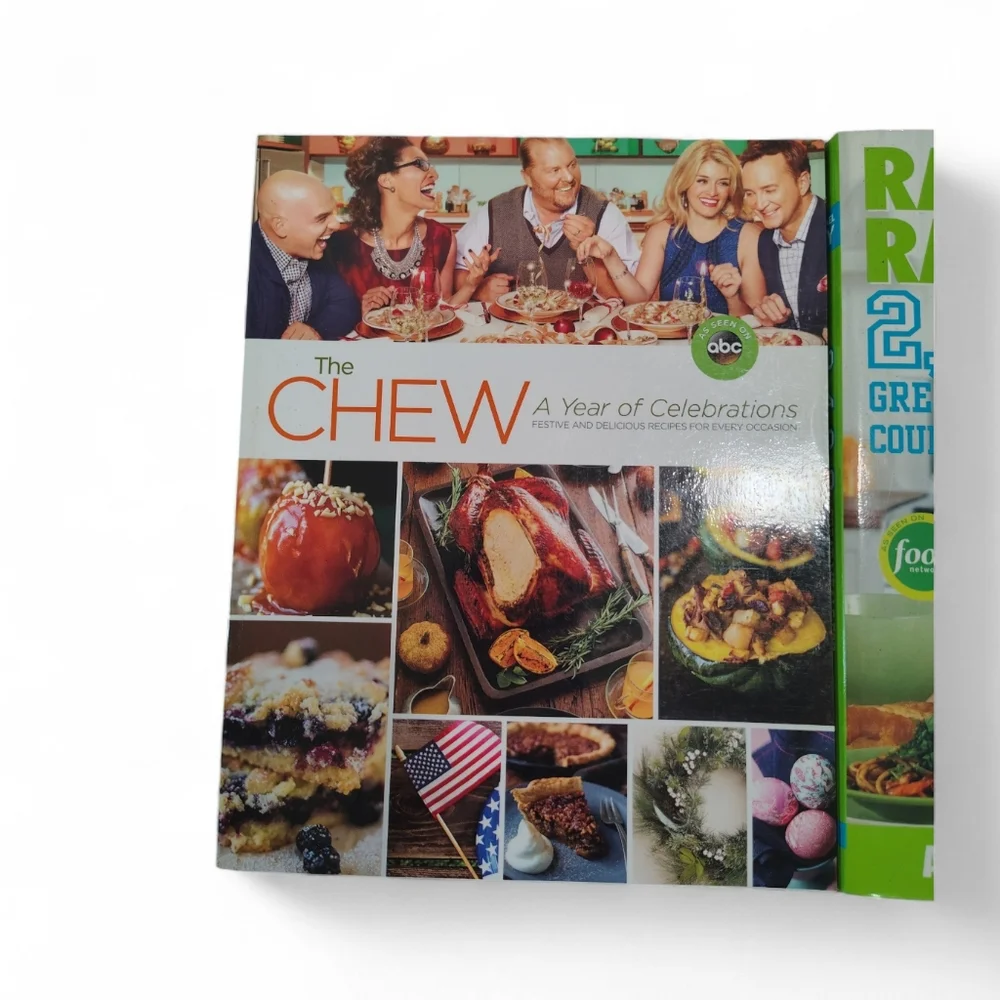 Rachael Ray Cookbook Bundle The Chew Cookbook Entertaining Football 3 Books